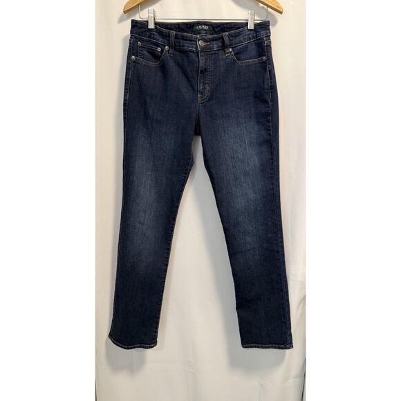 Ralph Lauren | LRL Modern Straight Curvy Dark Wash Denim Jeans Heritage-Size 8 - Picture 1 of 9